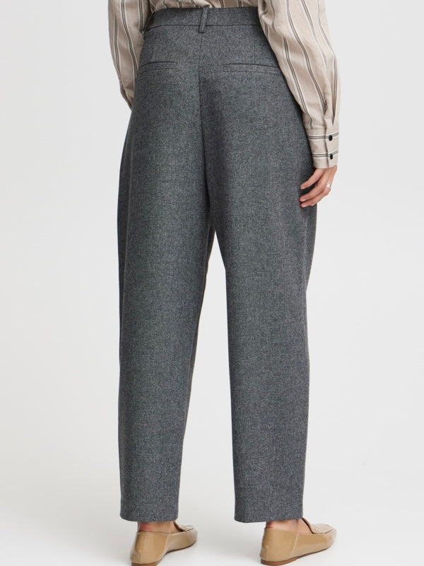 Melange Carrot Fit Trousers