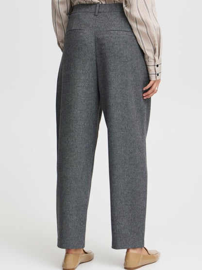 Melange Carrot Fit Trousers