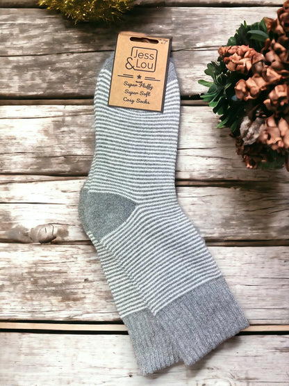 Pin Striped Cosy Socks