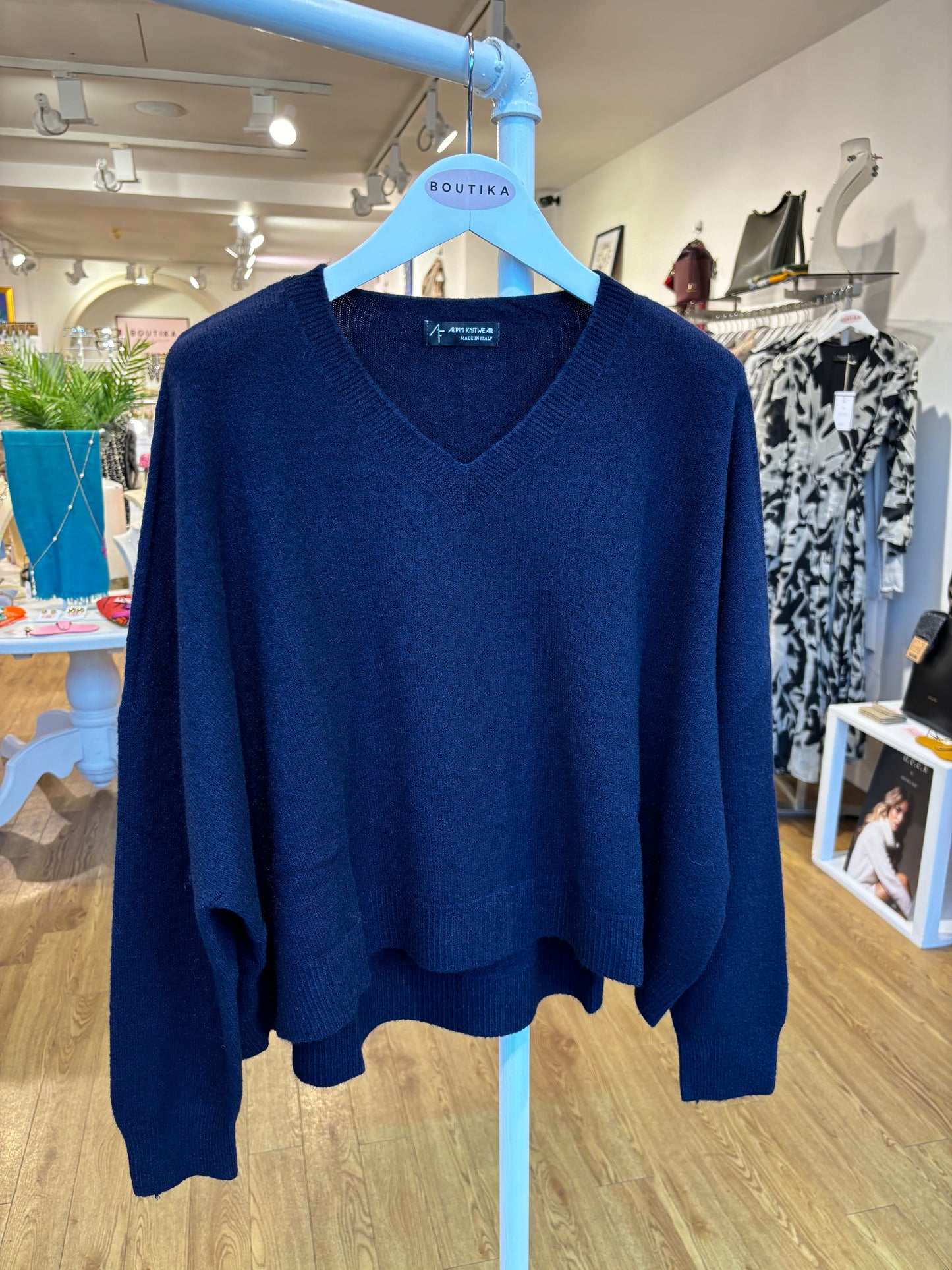 Knitted V-Neck Jumper in Multiple Colours