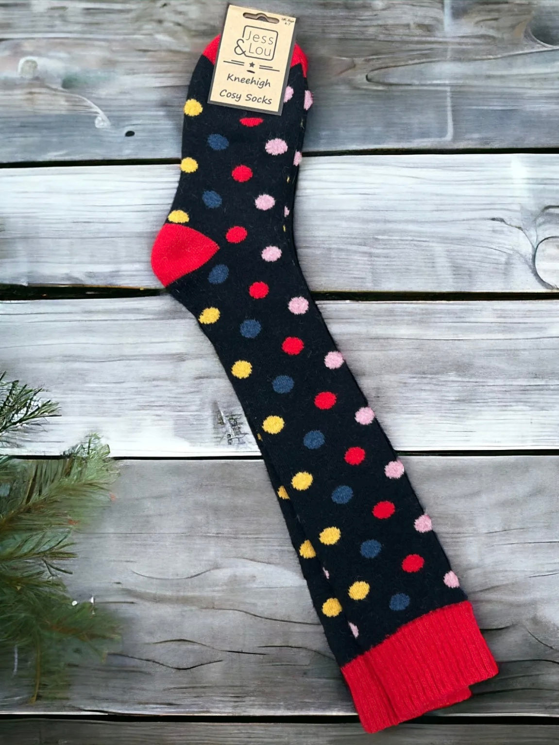 Multi Polka Dot Welly Socks