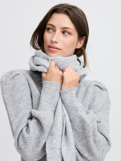 Grey Mark Soft Ribbed Scarf