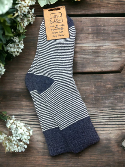 Pin Striped Cosy Socks