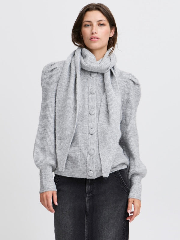 Grey Mark Soft Ribbed Scarf