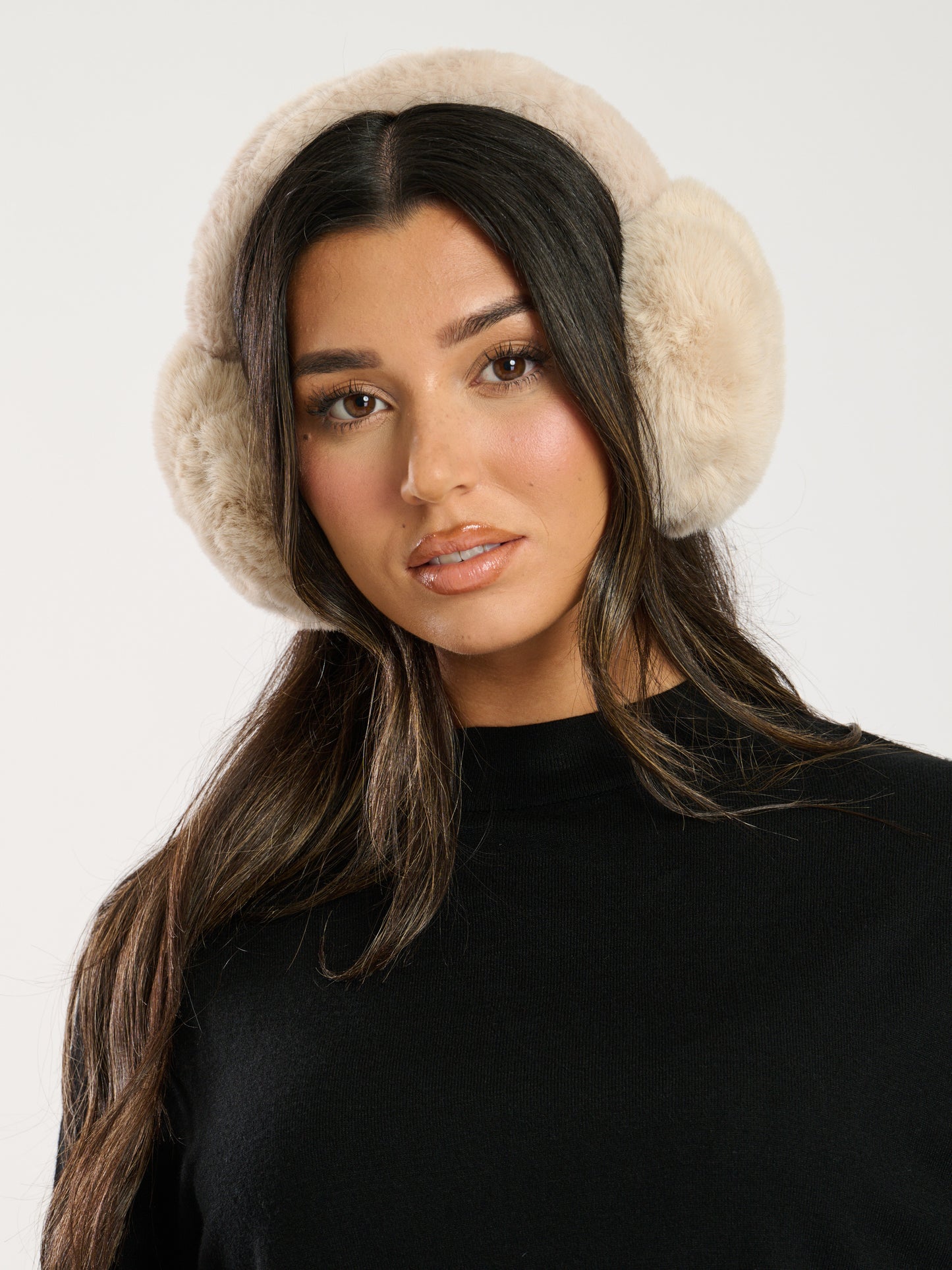 Cream Faux Fur Earmuffs