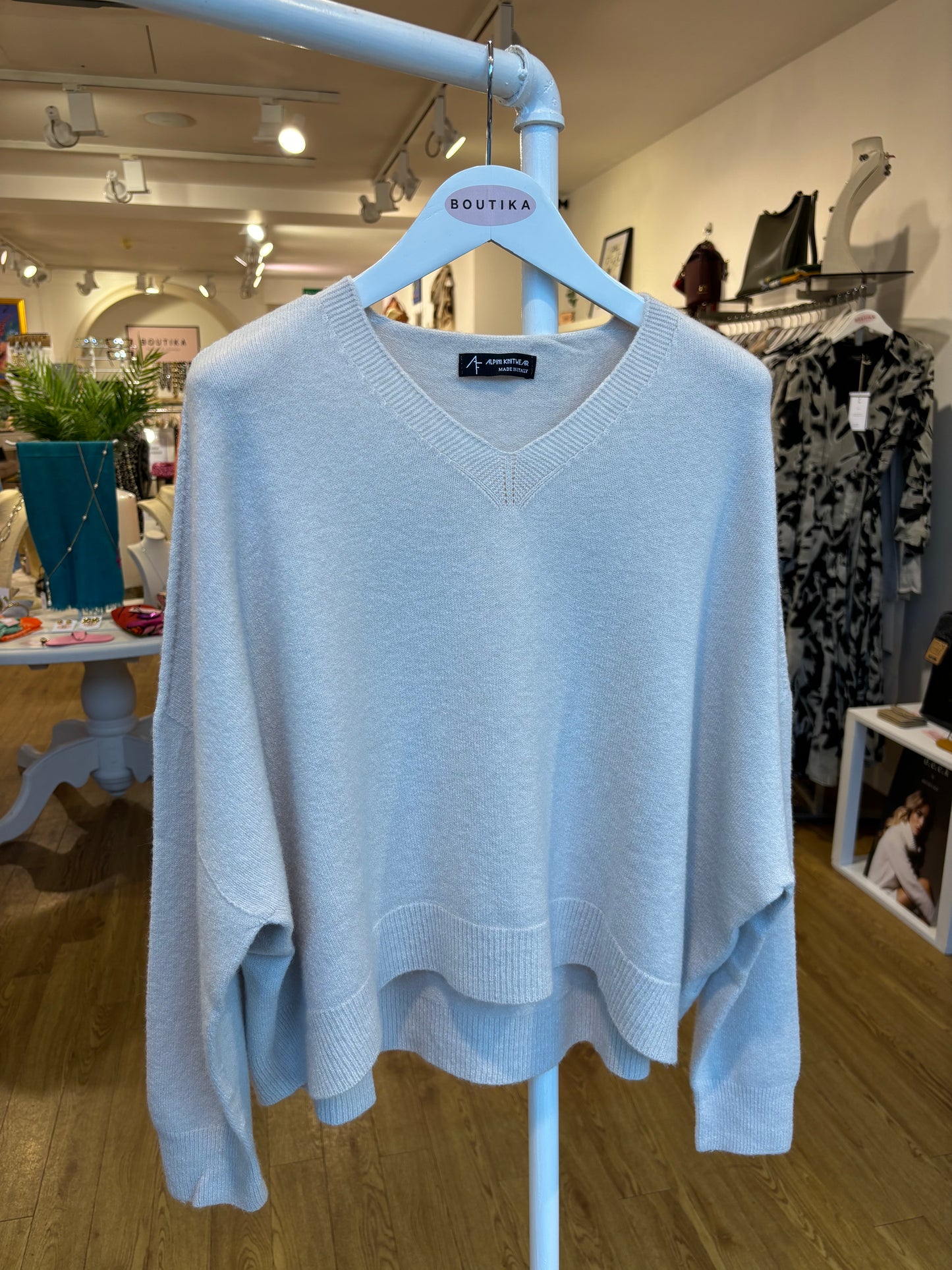 Knitted V-Neck Jumper in Multiple Colours