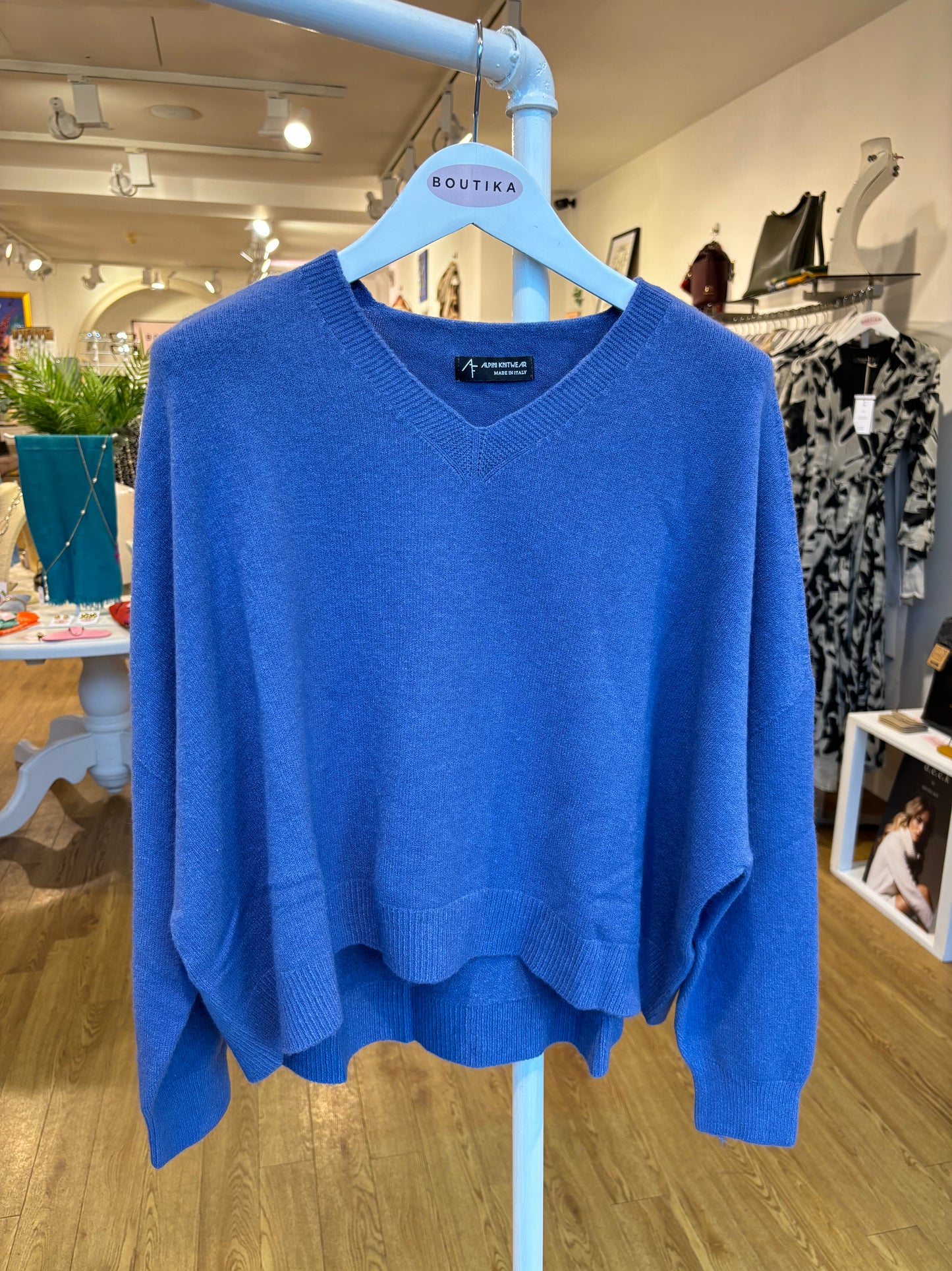 Knitted V-Neck Jumper in Multiple Colours