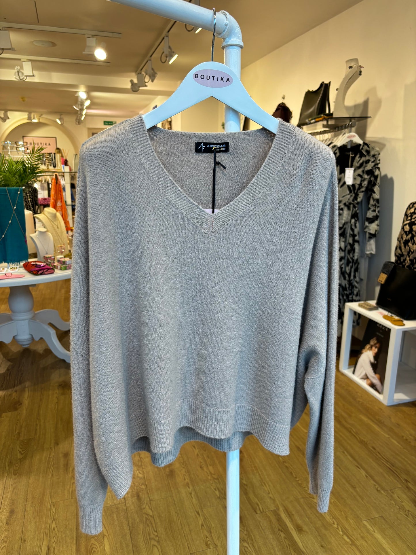 Knitted V-Neck Jumper in Multiple Colours