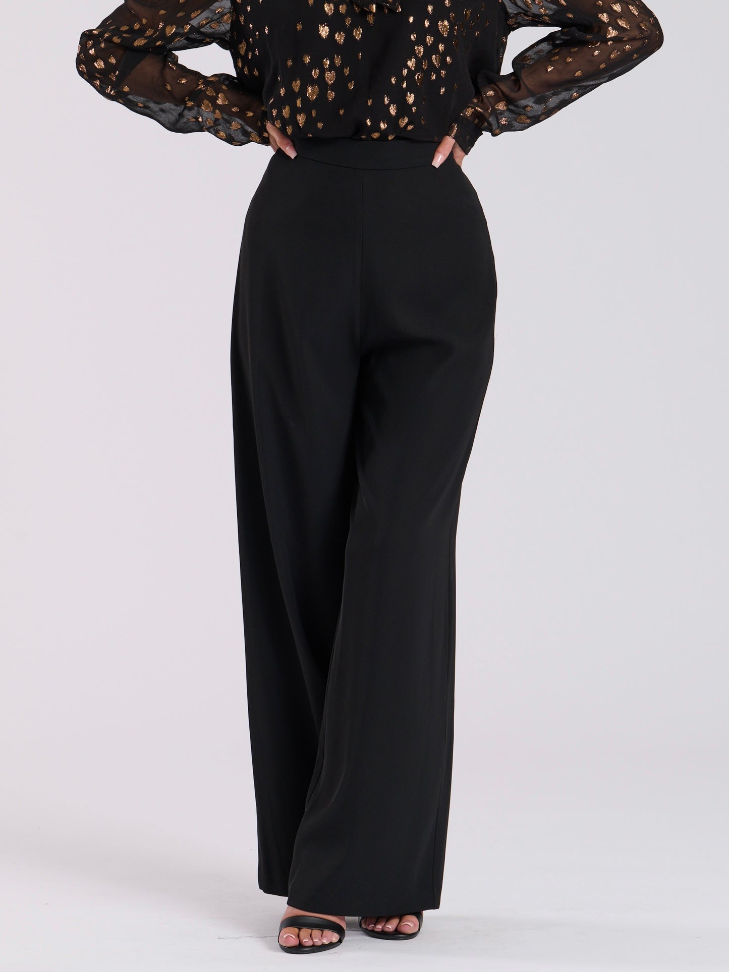 Black Wide Leg Trousers