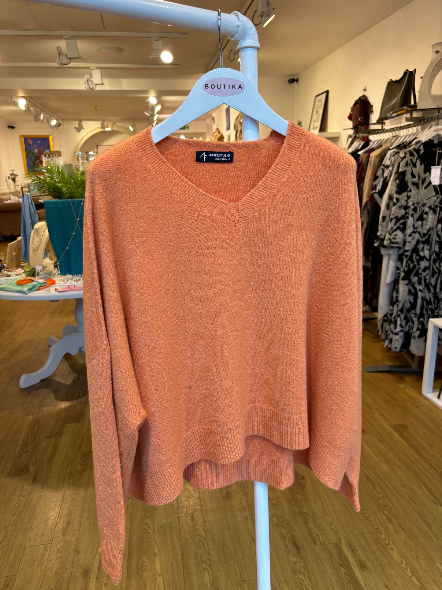 Knitted V-Neck Jumper in Multiple Colours